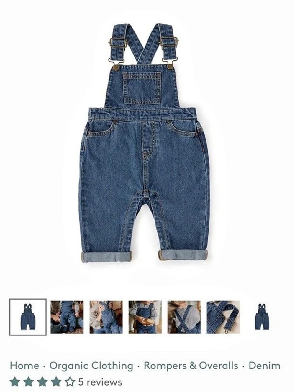 Pehr Denim Overall - Vintage Wash in Blue